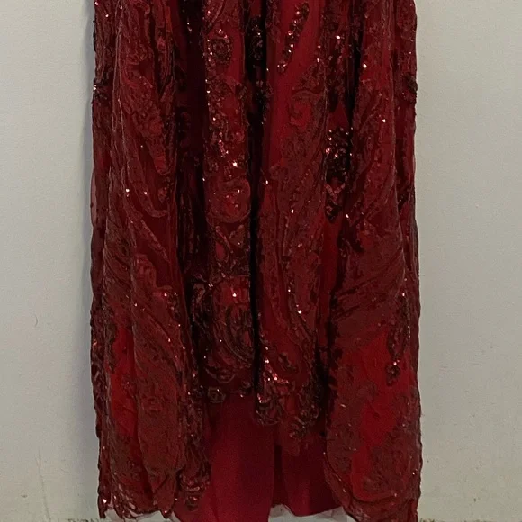 NWT Morillee By Madeline Gardener Sangria Elegant Prom Dress Size 24 Style 47206 - Picture 4 of 10